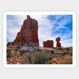 Rock formation in Arches National Park Sticker